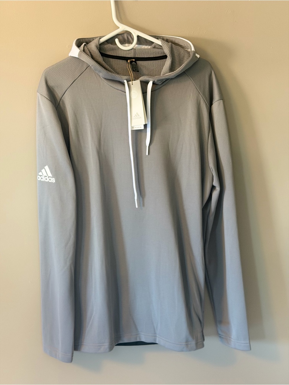Adidas Golf Gray Athletic hooded sweatshirt with White Logo